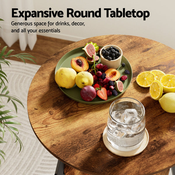 Artiss Industrial Bar Table With 2 Tier Organizer Weather Resistant Mdf Top Steel Frame Bar Tables