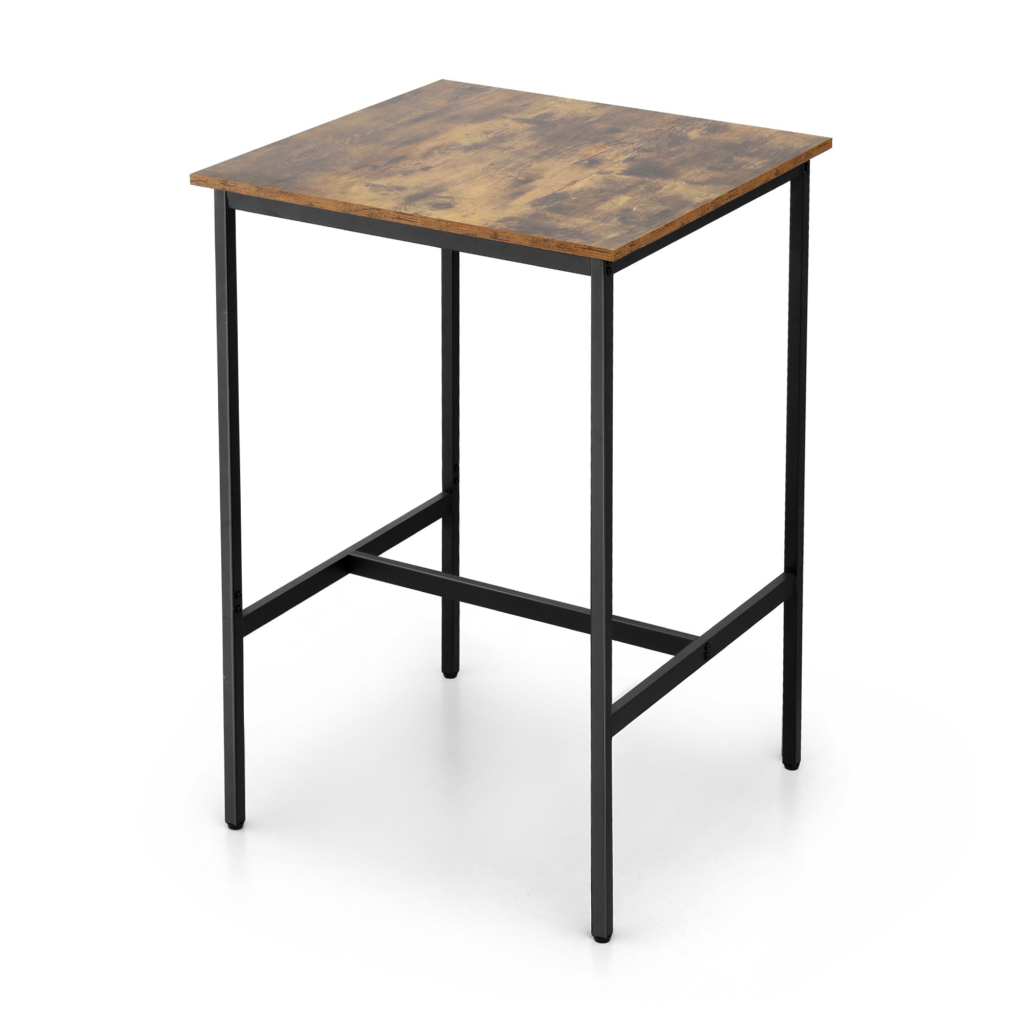 Artiss Bar Table Counter Kitchen Dining Desk Pub 60X92cm Vintage Metal Walnut Bar Tables