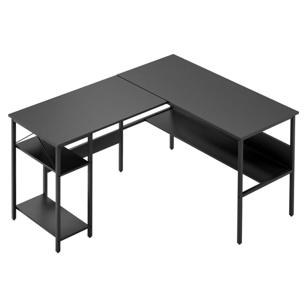 Artiss Computer Desk L Shape Home Office Study Table Desks Open Shelf Black Home Office Desks