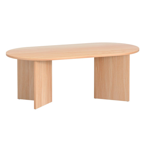 Artiss Coffee Table Oval 110Cm Pine Alva Coffee Tables