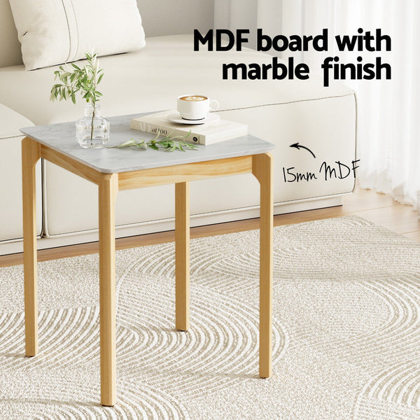 Artiss Coffee Table Marble Effect Square Coffee Tables