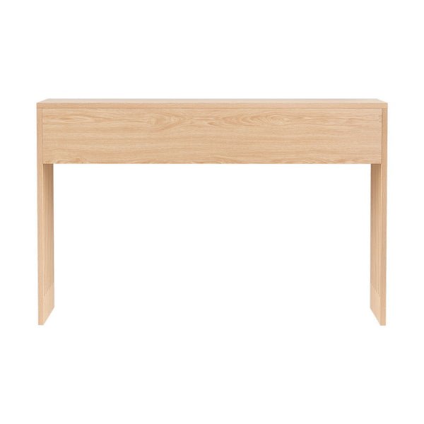 Mdf Console Table Fluted Side Panels Melamine Finish Pine Furniture Tables