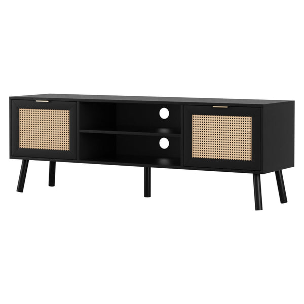 Artiss Tv Unit 150Cm Storage Cabinet Black Tv Stands & Mounts