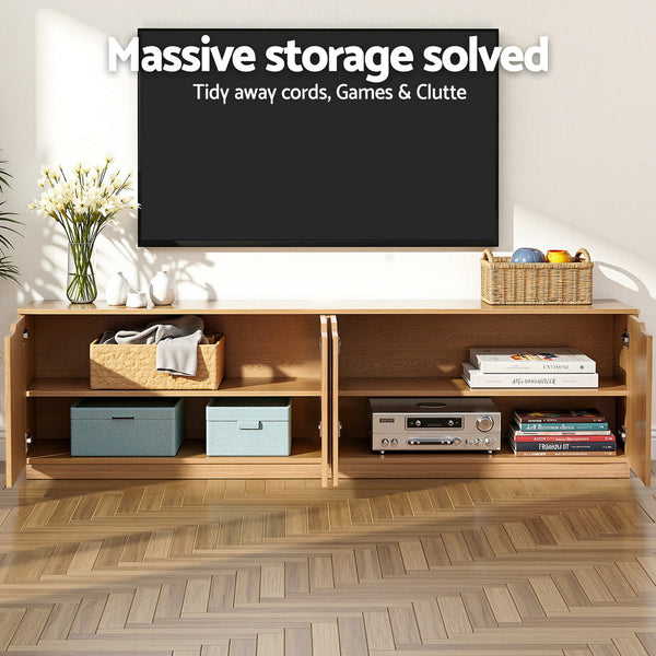 Tv Unit Entertainment Storage Cabinet 180Cm (Pine) Tv Stands & Entertainment Units