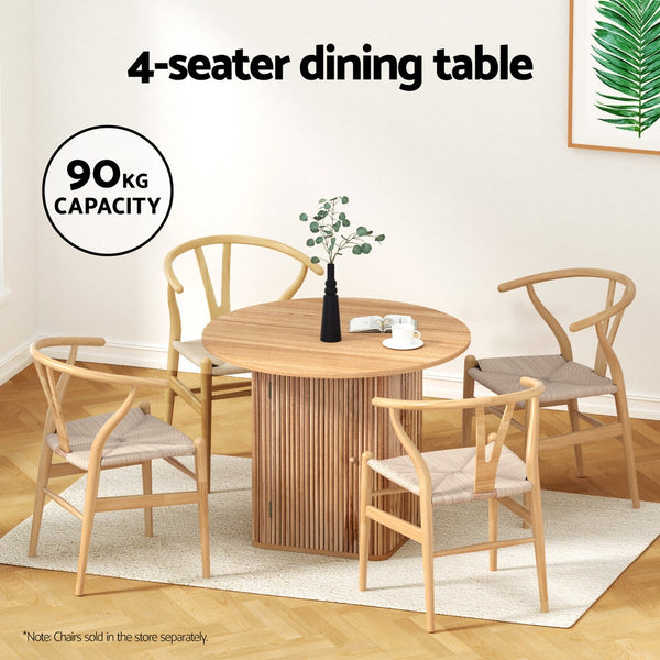 Artiss 1M Dining Table With Storage Base Furniture Dining Tables