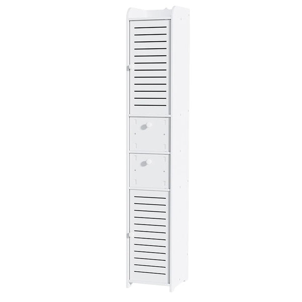 Artiss 2X Bathroom Storage Cabinet Laundry Tallboy Cupboard White Bathroom Cabinets