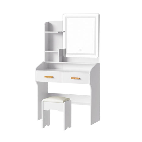 Artiss Dressing Table Set Stool Led White Doria Dressing Tables