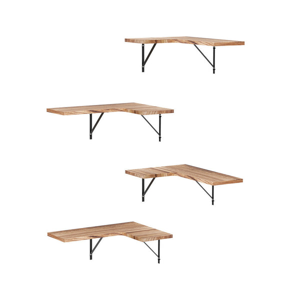 Artiss Floating Wall Shelf Corner Shelves Set Of 4 Wood Hanging Shelves