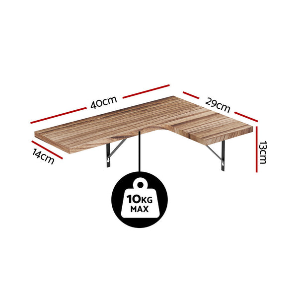 Artiss Floating Wall Shelf Corner Shelves Set Of 4 Wood Hanging Shelves