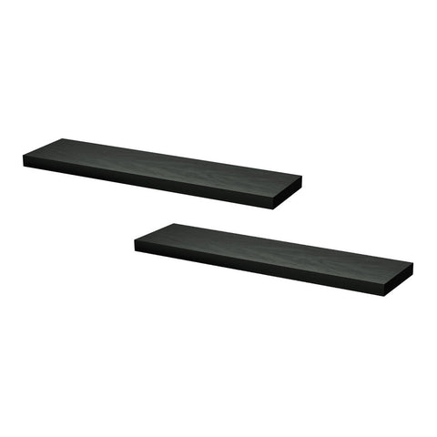 Artiss Floating Wall Shelf Set Of 2 Black 90Cm Hanging Shelves