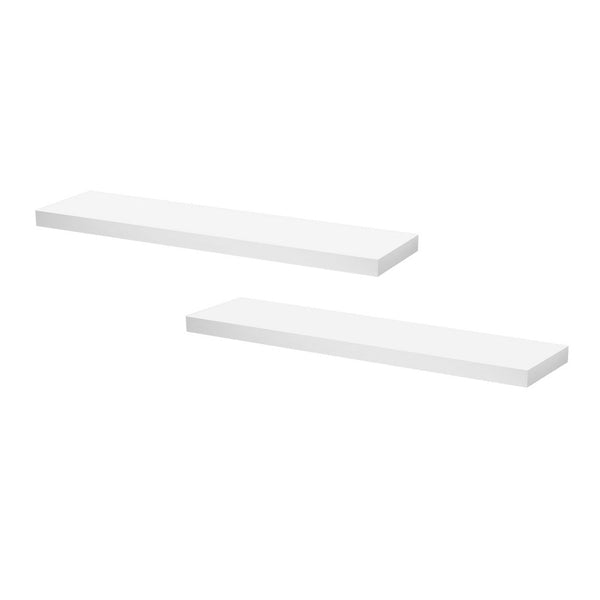 Artiss Floating Wall Shelf Set Of 2 Black 90Cm Hanging Shelves