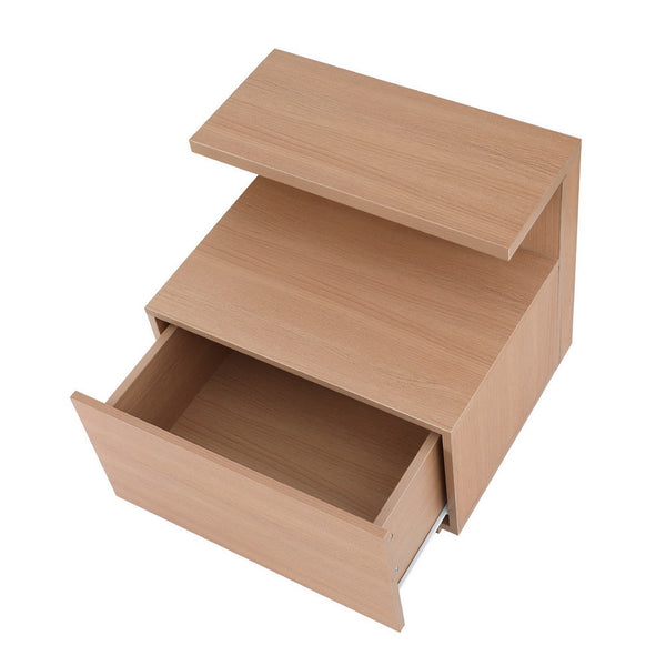 Artiss Bedside Table 1 Drawer Pine Bedside Tables