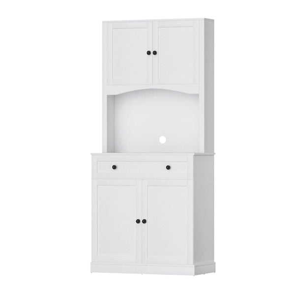 Artiss Buffet Sideboard Cabinet Cupboard Pantry Storage Shelves Hutch White Sideboards & Buffets