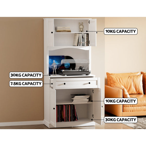 Artiss Buffet Sideboard Cabinet Cupboard Pantry Storage Shelves Hutch White Sideboards & Buffets