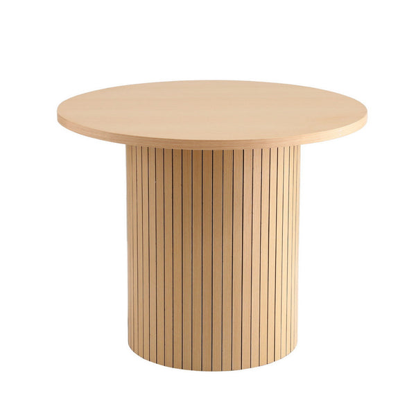 Artiss Coffee Table Round Fluted Coffee Tables