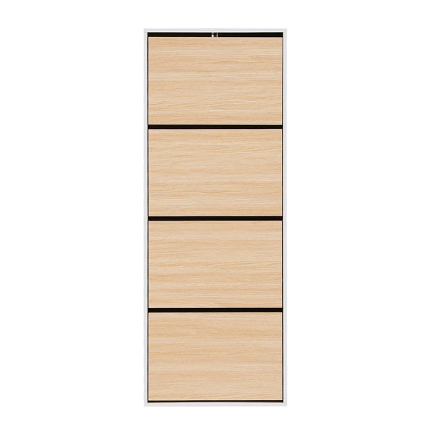 Artiss Shoe Rack Cabinet 24 Pairs Adjustable Shelf Pine Shoe Racks