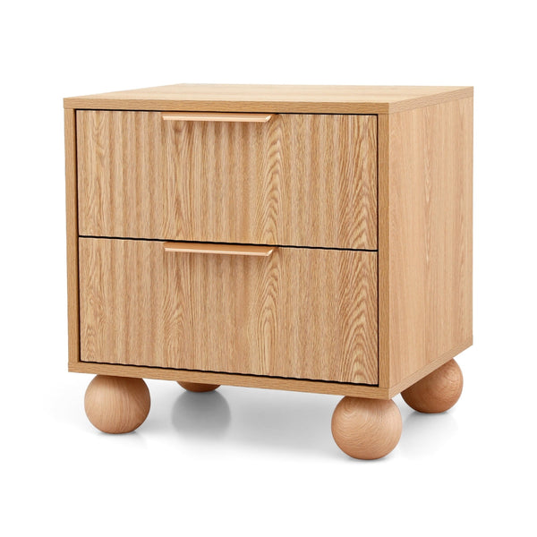 Artiss Rattan Bedside Table 2 Drawers Pine Bedside Tables