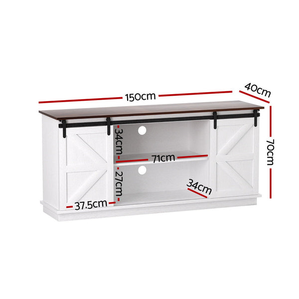 Artiss Buffet Sideboard Storage Cabinet Kitchen Cupboard Sliding Doors White Sideboards & Buffets