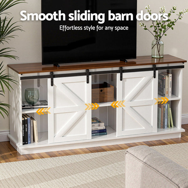 Artiss Buffet Sideboard Storage Cabinet Kitchen Cupboard Sliding Doors White Sideboards & Buffets