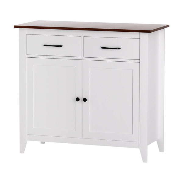 Artiss Buffet Sideboard Storage Cabinet Kitchen Cupboard Sliding Doors White Sideboards & Buffets