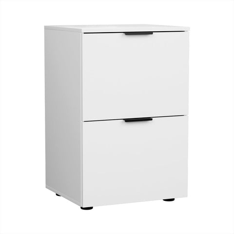 Artiss Filing Cabinet Files Storage Office Shelves Organiser White 2 Drawer Filing Cabinets