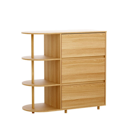 Artiss Chest Of 3 Drawers Storage Cabinet Shelves Pine Dressers & Chests Of Drawers