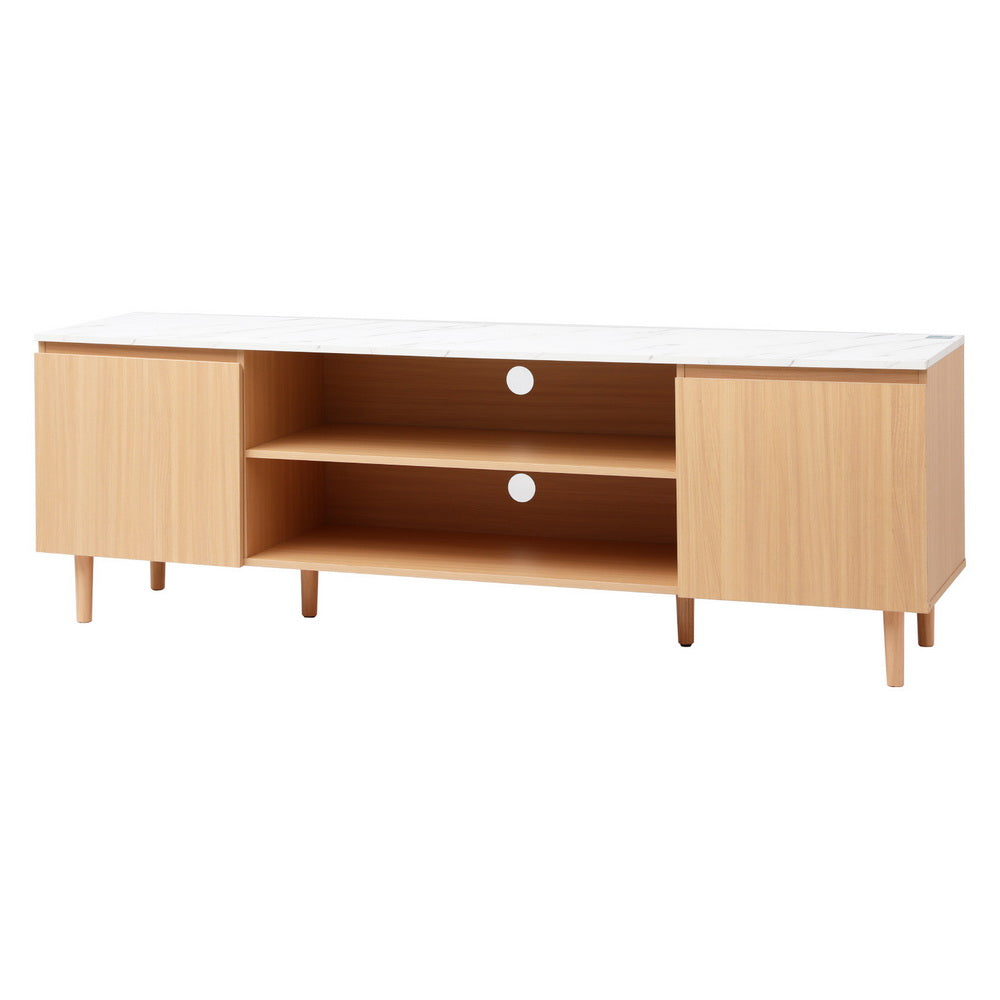 Artiss Tv Cabinet Entertainment Unit Stand 180Cm Pine White Tv Stands & Entertainment Units