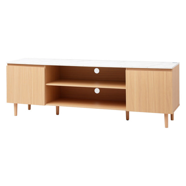 Artiss Tv Cabinet Entertainment Unit Stand 180Cm Pine White Tv Stands & Entertainment Units
