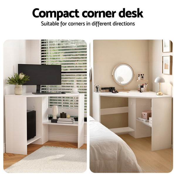 Artiss Corner Computer Desk Shelves Cpu Stand L Shape Home Office Workstation Desks Home Office Desks