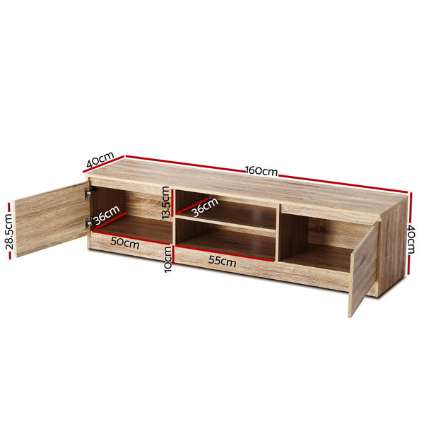 Artiss Tv Cabinet Entertainment Unit 160Cm Pine Charles Tv Stands & Entertainment Units