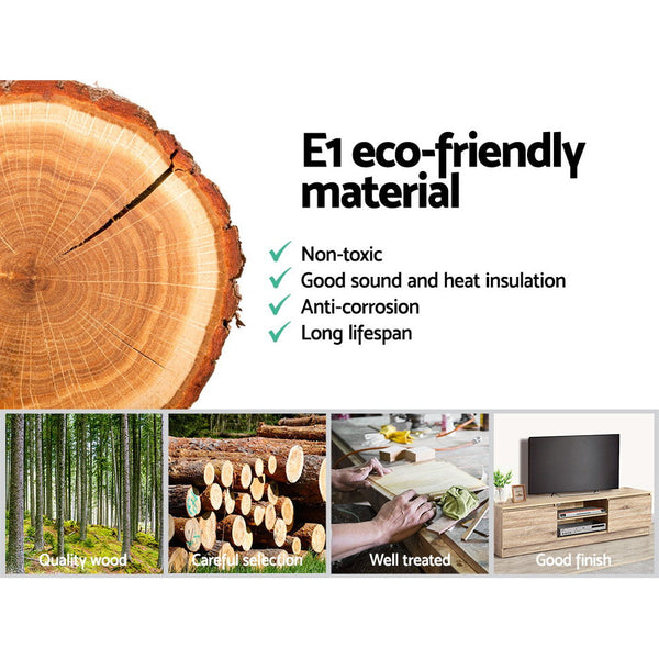 Artiss Tv Cabinet Entertainment Unit 160Cm Pine Charles Tv Stands & Entertainment Units