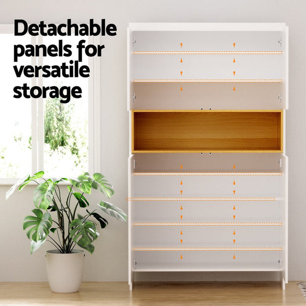 Artiss Shoe Rack Storage Cabinet 9 Tiers White Shoe Racks