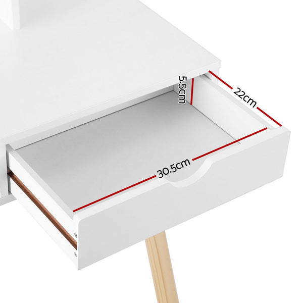 Pine Wood Kids Dressing Table Set With Mirror And Storage Drawers Furniture Kids Dressing Tables