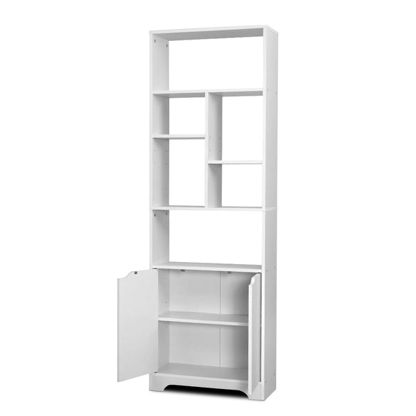 Artiss Bookshelf With Cabinet Gina White Bookshelves