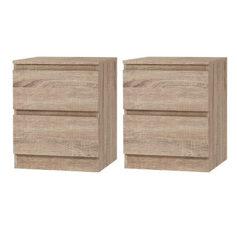 Artiss 2X Bedside Table Drawers Pepe Oak Bedside Tables