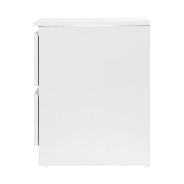 Artiss Bedside Table 2 Drawers Pepe White Bedside Tables
