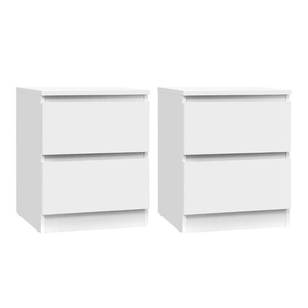 Artiss 2X Bedside Table Drawers Pepe White Bedside Tables
