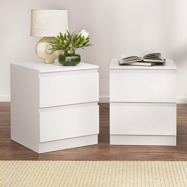 Artiss 2X Bedside Table Drawers Pepe White Bedside Tables