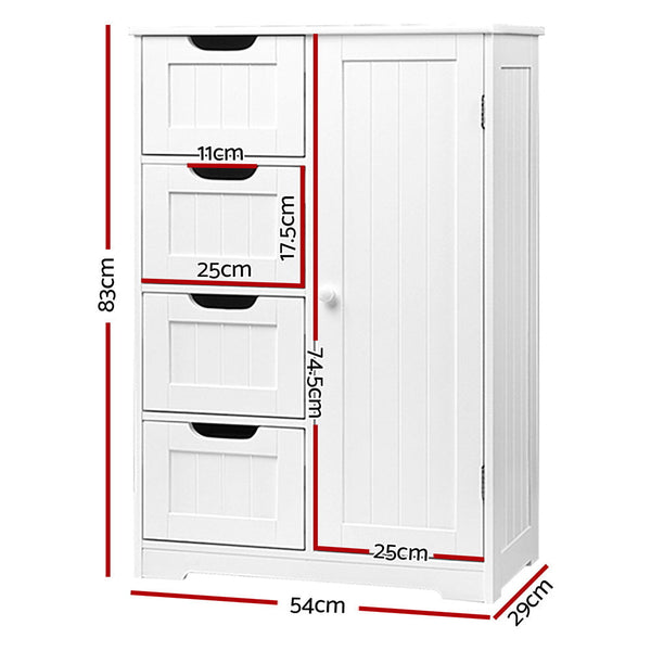 Artiss Bathroom Cabinet Storage Drawers White Bathroom Cabinets