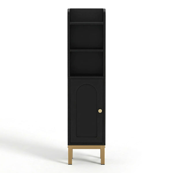 Artiss 2X Slim Bathroom Storage Cabinet Organizer Black 20X20x84cm Bathroom Cabinets