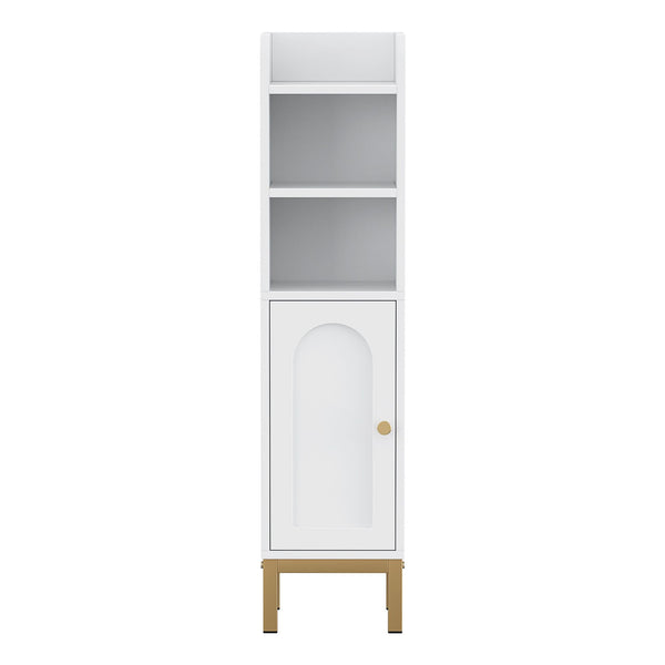 Artiss 2X White Bathroom Storage Cabinet Toilet Organizer 20X20x84cm Bathroom Cabinets