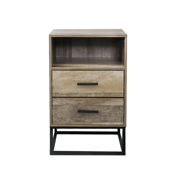 Artiss Bedside Table 2 Drawers With Shelf Badan Bedside Tables