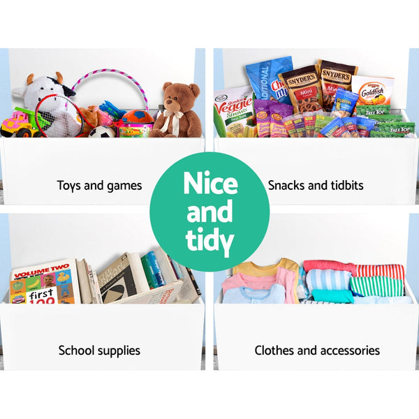 Keezi Kids Toy Box Chest Children Container Storage Clothes Organiser Cabinet Toy Boxes