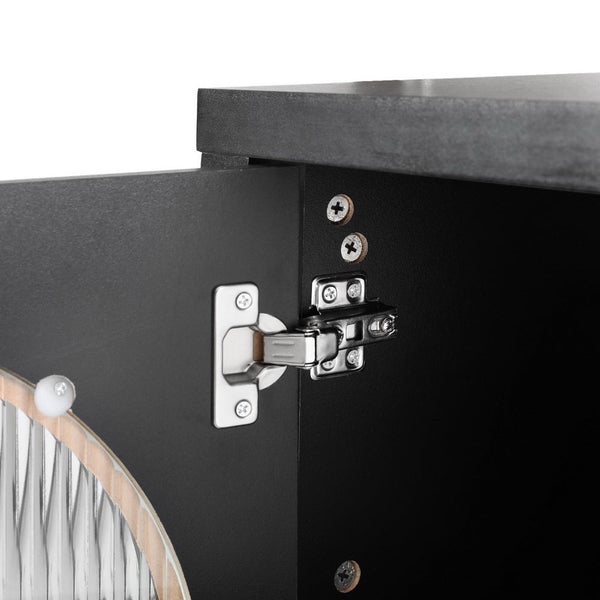 Sideboards & Buffets Artiss Buffet Sideboard Shelves Double Doors Black