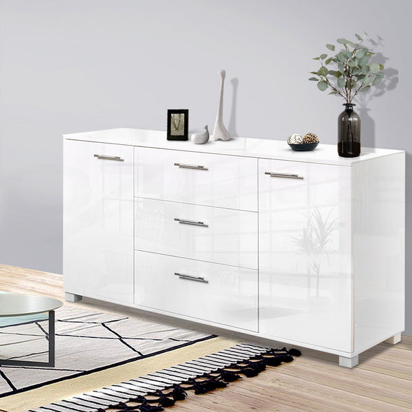 Artiss Buffet Sideboard High Gloss White Sideboards & Buffets