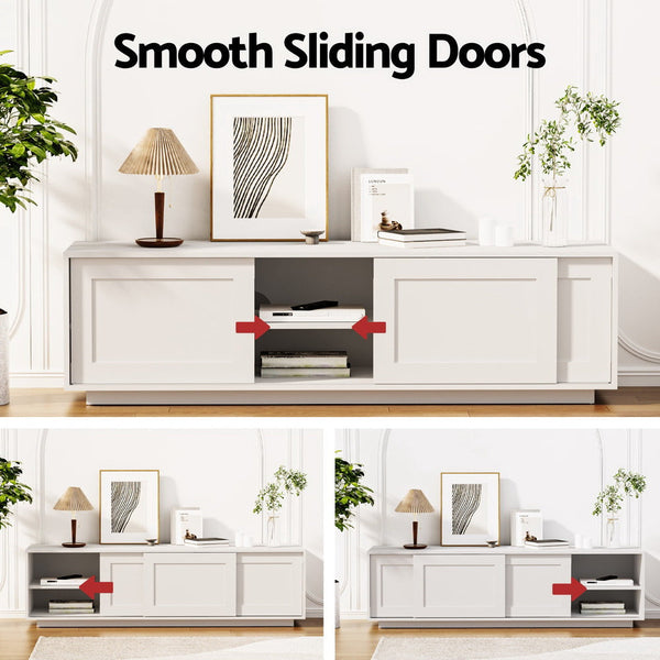 Artiss Tv Unit Entertainment Storage Cabinet 160Cm White Tv Stands & Entertainment Units