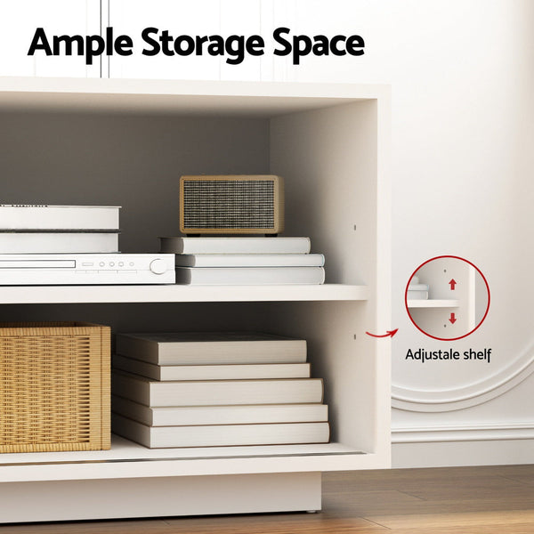 Artiss Tv Unit Entertainment Storage Cabinet 160Cm White Tv Stands & Entertainment Units