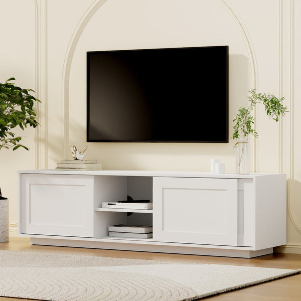 Artiss Tv Unit Entertainment Storage Cabinet 160Cm White Tv Stands & Entertainment Units