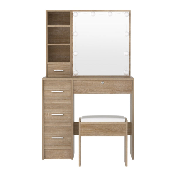Artiss Dressing Table Set With Stool And Led Bulbs Wooden Furniture Dressing Tables