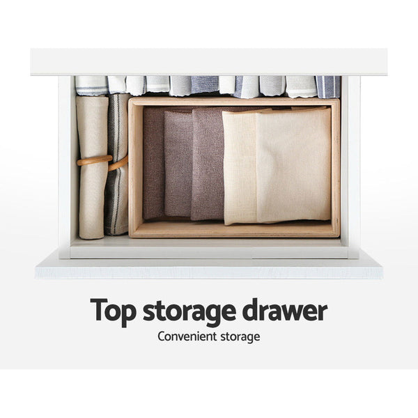 Artiss Shoe Rack Cabinet 24 Pairs White Luna Shoe Racks